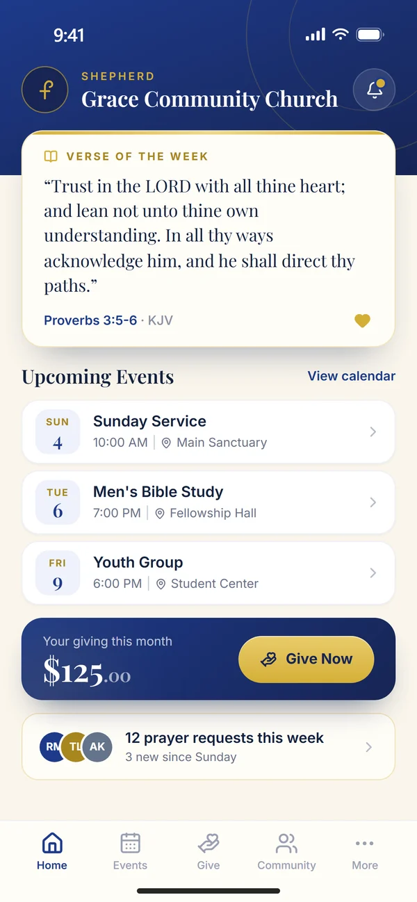 Shepherd app screen