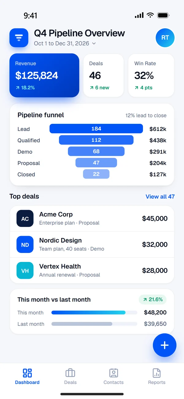 Pipeline app screen